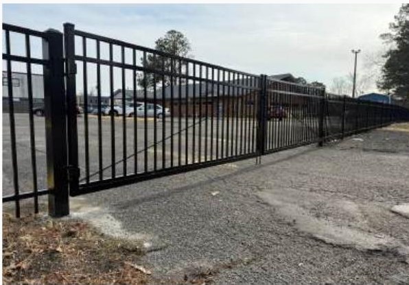 Commercial Aluminum installed by Heartwood Fence