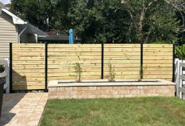 Custom Privacy installed by Heartwood Fence