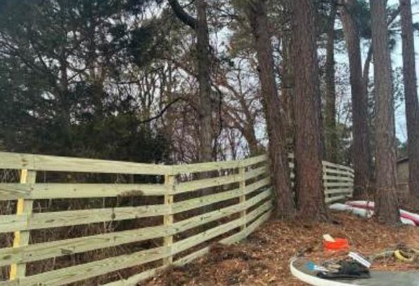 Custom Rail Fence installed by Heartwood Fence