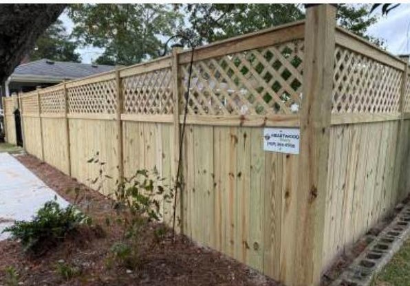 Lattice Top Privacy installed by Heartwood Fence