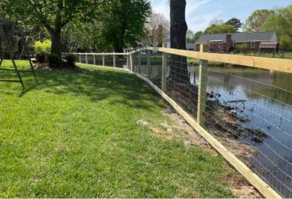 Mesh Fence installed by Heartwood Fence