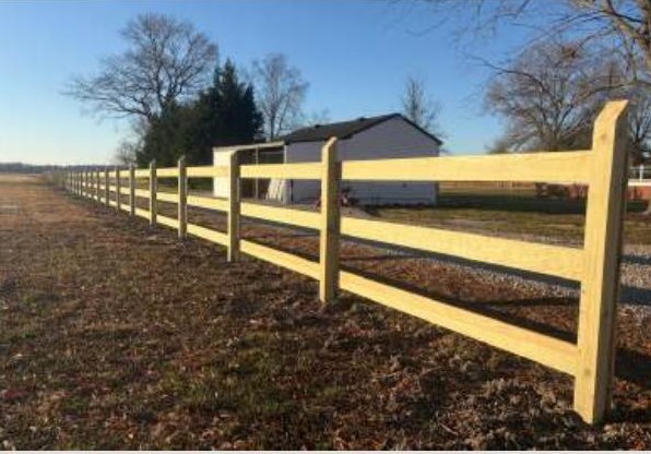 Ranch Rail, Three Rail installed by Heartwood Fence