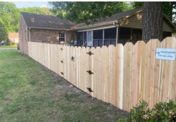 Three Picket Dog Ear Privacy, Cedar installed by Heartwood Fence