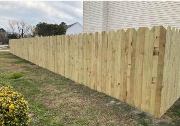 Three Picket Dog Ear Privacy, Treated Pine installed by Heartwood Fence